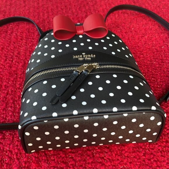Kate Spade Disney X Kate Spade New York Minnie Dome Backpack Black Multi - Picture 2 of 16